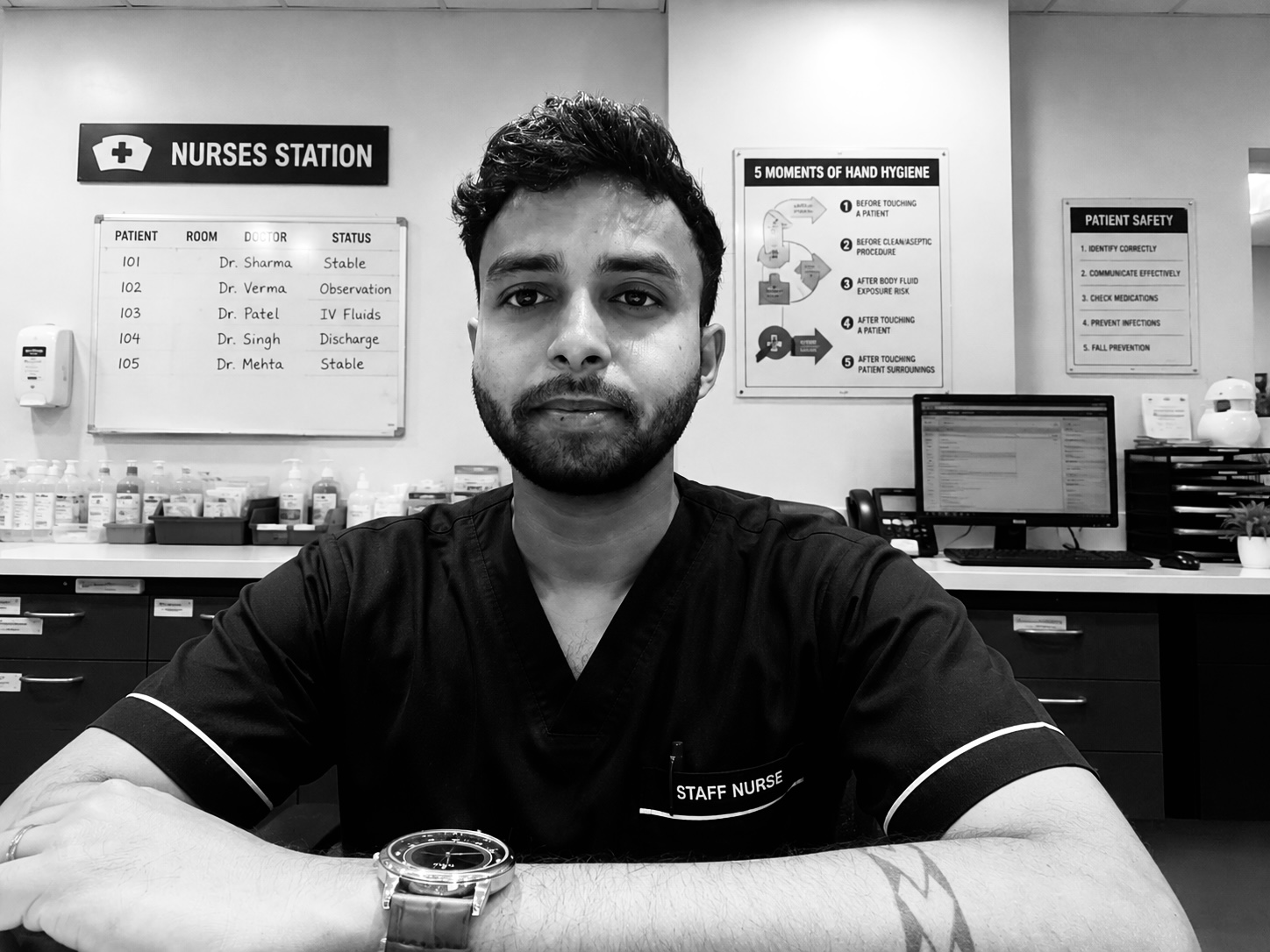 Nurses station monochrome